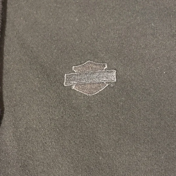 Harley Davidson Black Men's 1/4 Zip Hoodie XL - Picture 2 of 12